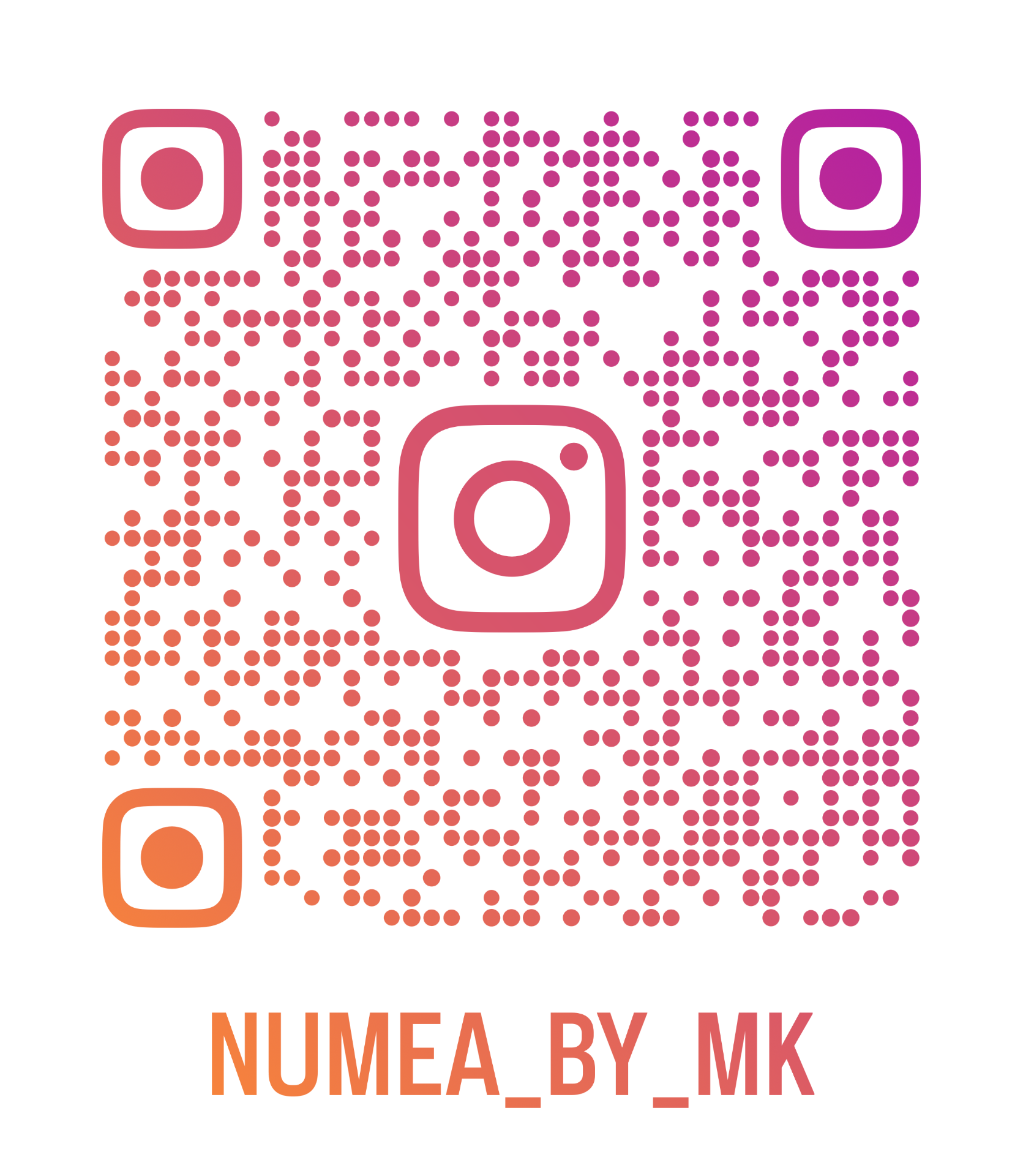 Kod QR — Instagram @numea_by_mk